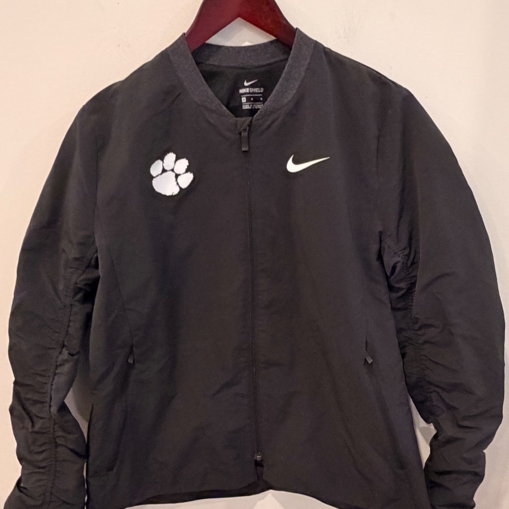 Nike Shield Clemson Tigers women's bomber jacket, size Medium, style AQ3552-010.